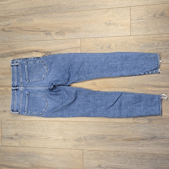 All Saints light wash Grace skinny ankle fray cropped denim jeans, sz 26 - Picture 6 of 10